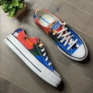 Converse Lift Chuck Taylor Platform Floral Sneaker